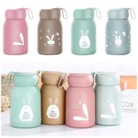 Botella de agua de conejo de dibujos animados para niños, 1 piezas, botella de té bonita y duradera, botella de bebida Kawaii, botella de vidrio portátil para niños y niñas estudiantes - details 1