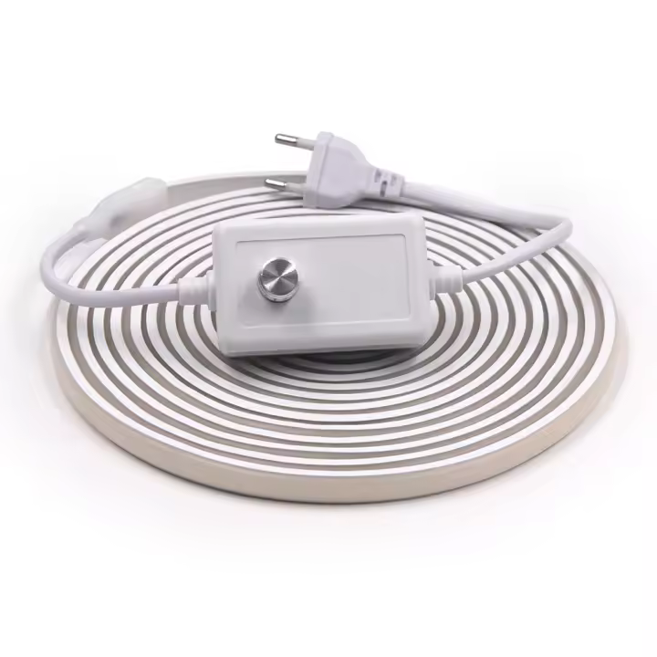 Tira de luces LED COB regulable para exteriores, cinta de 288leds/M con enchufe europeo de 220V, RA90, de alto brillo, para iluminación de jardín, dormitorio y cocina - 1