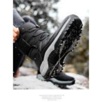 Botas de nieve cálidas y afelpadas para hombre, botines informales de alta calidad, impermeables y antideslizantes, para senderismo y trabajo en invierno - details 10