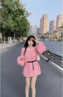 Jersey largo de punto para mujer, suéter holgado de color rosa, estilo coreano Harajuku, ropa básica para el trabajo, 2025 - details 6