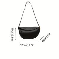 Bolso de Hombro de Cuero Genuino para Mujer Gran Capacidad, Correa Ajustable, Cierre de Cremallera, Horquilla Dorada Bolso Cruzado Estiloso para Uso Diario - details 2