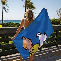 Las aventuras de Tintin toallas de microfibra de secado rápido servilleta de baño deporte Sauna secado rápido gimnasio deportes toalla Spa - details 6