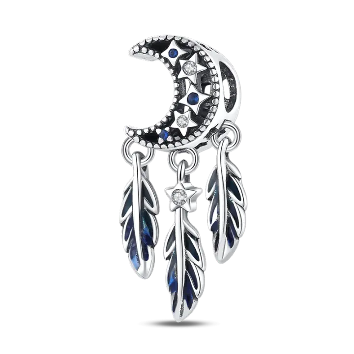 La pulsera S de plata original, equipada con atrapasueños y cuentas de bricolaje, es la elección ideal para mujeres delicadas. - 1