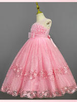 Vestido de Princesa Formal para Niña, con Flores, Largo y Abullonado, para Presentadora, Espectáculo de Piano, Ropa Infantil - details 7