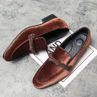 2023 zapatos cómodos del partido del ante del espectáculo del zapato de cuero de los hombres del Reino Unido del nuevo diseño de la moda - details 17