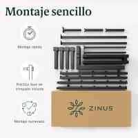 150x190 cm - Altura 36 cm con almacenamiento debajo de la cama - Estructura de cama de plataforma de metal con soporte de listones de acero - Negro - details 8