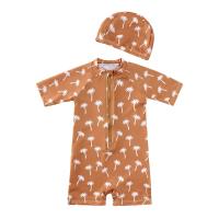 Chic Traje de Baño de Una Pieza Floral sin Espalda para Niñas Bikini de Bebé a Prueba de Sol con Sombrero Perfecto para Vacaciones en la Playa - details 39