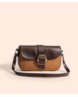 Bolso de hombro retro con diseño de nicho, bolso de axilas con contraste de empalme mate, bolso de mensajero versátil de alta gama de gran capacidad - details 15