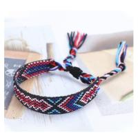 Pulsera de la Amistad tejida para hombre y mujer, brazalete de cuerda trenzada hecha a mano con borlas ajustables, 2 piezas - details 7
