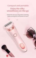 Maquinillas de afeitar eléctricas para mujer, afeitadoras faciales 2 en 1 para Bikini, depilación para axilas, piernas, recortador corporal para mujer, resistente al agua IPX7 - details 11