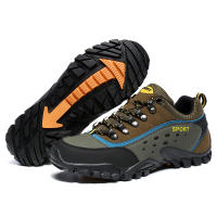 Zapatos de senderismo antideslizantes para hombre, zapatillas de cuero impermeables para exteriores, deportes de montaña, zapatos de viaje cómodos, escalada, Trekking - details 17