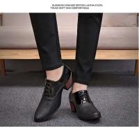 Zapatos de boda de oficina para hombre, vestido formal de cuero de microfibra Oxford de negocios hecho a mano de lujo - details 9
