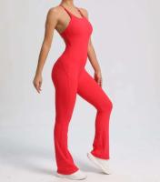 Mono deportivo de yoga sin costuras para mujer, color melocotón, glúteos ajustados, tirantes ajustables, belleza de espalda, gimnasio - details 13