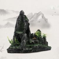 Decoración de montaña de rocalla para acuario de resina, vista realista creativa, piedra de cueva de roca, estatua de piedra de montaña de simulación Artificial - details 5