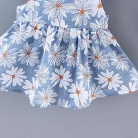 Conjunto de vestido y gorro de playa para niña, vestido de princesa con cuello halter, 2 piezas - details 5