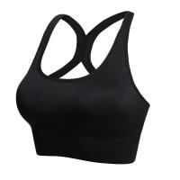 Sujetadores deportivos sexys con espalda cruzada para Yoga, camiseta sin mangas para mujer, Fitness, gimnasio, a prueba de golpes, sin costuras, entrenamiento para correr, ropa interior de secado rápido, chaleco - details 12