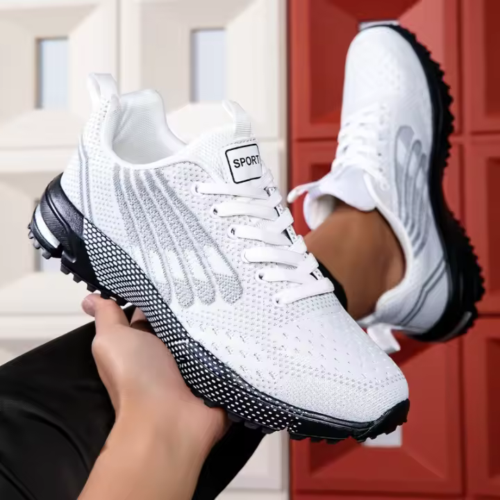 Zapatillas de moda para hombre Zapatillas elásticas ultraligeras y transpirables Suela blanda Zapatos casuales - 1