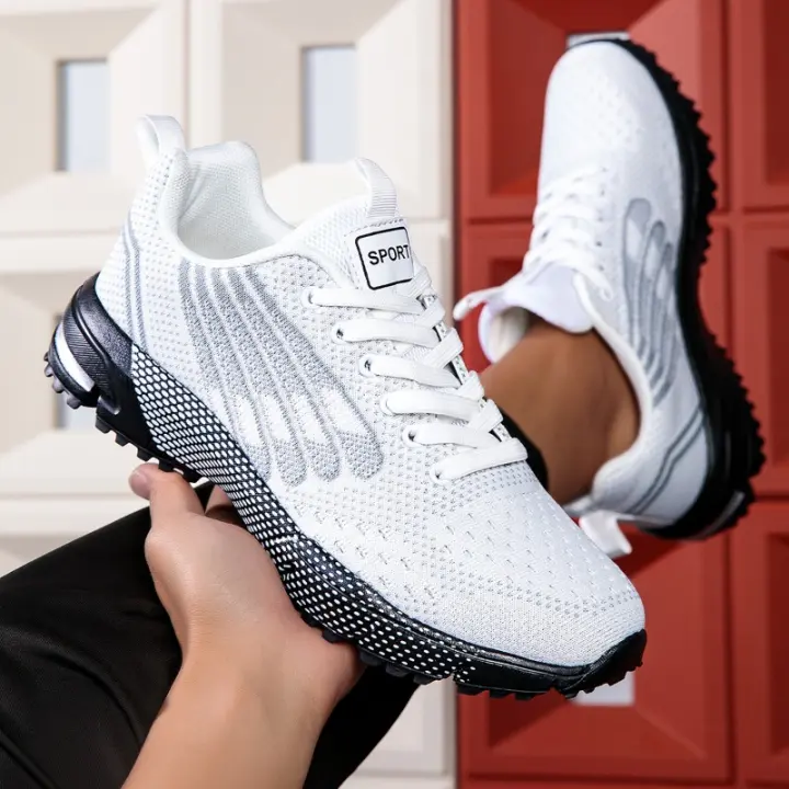 Zapatillas de moda para hombre Zapatillas elásticas ultraligeras y transpirables Suela blanda Zapatos casuales - 1