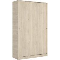 2 Puertas correderas, Natural Y Blanco Brillante, 120x204x50cm - details 3