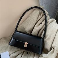 Bolso de Hombro Clásico para Mujer Cuero Falsito, Color Sólido, Cierre con Hebilla, Forro de Poliéster, Bolso Mano Vintage para Underarm No se Lavaba - details 0