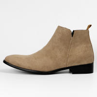 Botas Chelsea para hombre, cabeza cuadrada pequeña, zapatos para hombre, botas cortas de moda versátil, botines - details 10