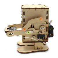 Robot que come monedas, modelo de madera DIY, enseñanza, aprendizaje, Stem, Kit de proyecto para niños, experimento de ciencia - details 2