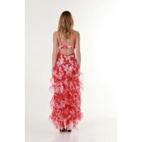 Elegante Vestido Largo de Chiffon con Estampado Moda Europea y Americana para Mujeres - details 9
