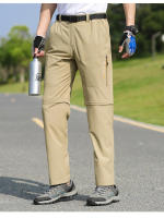 Pantalones de senderismo de secado rápido para hombre, pantalones de pesca ligeros convertibles, pantalones de trabajo Cargo con cremallera - details 4