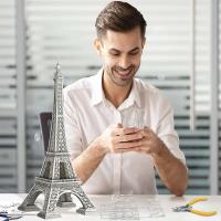 Piececool-rompecabezas 3D de Metal DIY, Torre Eiffel, 8,66 pulgadas, kits de modelos de ensamblaje, rompecabezas de juguete, regalos de cumpleaños para adultos y adolescentes - details 0