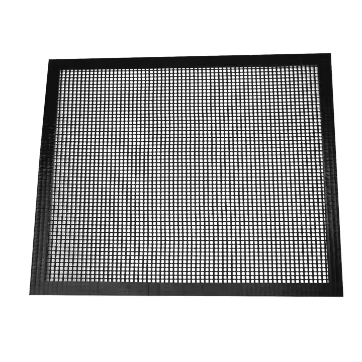 Juego de 3 alfombrillas para parrilla de barbacoa, alfombrilla para parrilla de cocina, placa reutilizable antiadherente de malla, hojas de cocina, alfombrilla de malla para hornear, Gas y carbono - 1