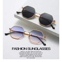 Gafas de Sol Retro de Metal Poligonal Marca de Lujo para Hombres y Mujeres Protección UV400 - details 9