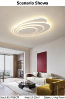 [1 año de garantía] TOMAX Luz principal de la sala de estar Lámparas redondas de dormitorio Arte minimalista Luces de techo Diseño minimalista moderno Luz de techo inteligente - details 3