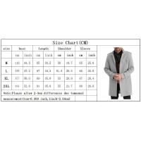 Abrigos de lana informales para hombre, abrigos largos de moda para exteriores - details 0