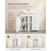 Mueble Bajo Lavabo Armario de Baño con 3 Cajones Diseño Trasero con 2 Compartimentos - details 3