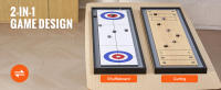 SucceBuy Juego de mesa de curling y pala de 45" 2 en 1: ¡diversión familiar en cualquier lugar! Este juego portátil SucceBuy de 45" combina pala de pala y curling. - details 1