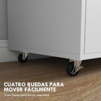 Cajón de Oficina Móvil con Ruedas Armario Archivador para Tamaño A4 y 2 Compartimentos - details 5