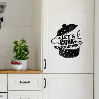 Let's Cooking Together-pegatina de pared para decoración del hogar, calcomanías autoadhesivas para fondo de cocina y restaurante, Mural - details 3