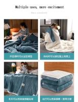 Mantas cálidas para la cama, edredón de franela gruesa de 3 capas, suave y cómodo, lavable, Otoño e Invierno - details 10