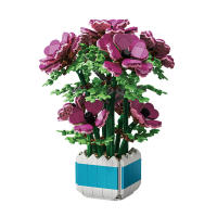 Ramo de flores de Cymbidium Faberi Bonsai, planta en maceta, decoración del hogar, bloques de construcción, juguetes para niños - details 15
