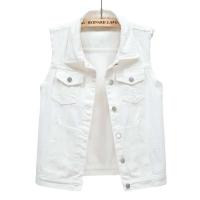 Chaleco vaquero para mujer, chaqueta, ropa informal de moda retro para primavera y otoño, elegante sin mangas - details 8