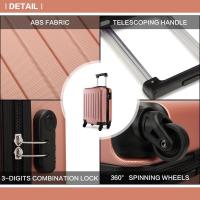 Maleta de mano resistente al aire Vie Cabin con 4 ruedas giratorias de 360° °   Forro de nailon de patrón plano - details 4