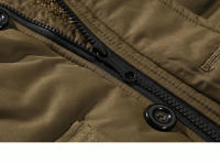 Parkas gruesas a prueba de viento para hombre, abrigos de lana para mantener el calor, chaquetas de sombrero extraíbles, estilos medianos y largos, al aire libre, nuevo, Invierno - details 9