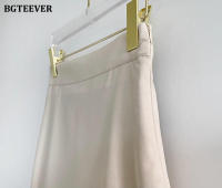 BGTEEVER Chic Elegant High Waist Ladies Solid Mermaid Skirts Spring Summer Fashion Ladies Slim Package Hip Mid-Length Skirts - details 25