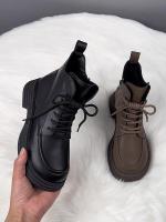 Botas de terciopelo de cuero suave Botas de algodón para mujer en otoño e invierno - details 5