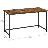 Mesa de Trabajo Pequeña Industrial Ideal para Teletrabajo, Estudio, Dormitorio 60 x 135 x 76cm - details 10