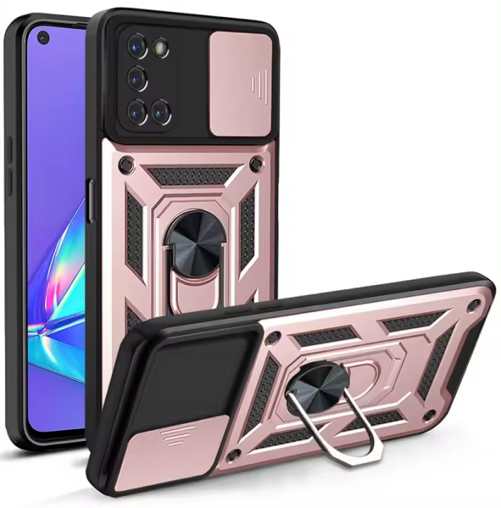Funda protectora de lujo con cubierta deslizante para lente de cámara OPPO A52,A72,A92 - 1