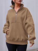 Sudadera cálida con cremallera para mujer estilo coreano Otoño-Invierno - details 5