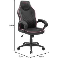 Reposabrazos Acolchados, Relleno Multicapa, Pistón Clase 4, Ruedas XL 65mm, Diseño Ergonómico, Rosa - details 4