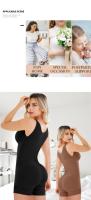 Faja moldeadora de cuerpo de una sola pieza para mujer, cremallera en la entrepierna de malla gruesa, adecuada para uso diario y postoperatorio, modelado del cuerpo y control de la barriga - details 10