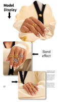 Gorgeous Stylish Anillo ancho de las mujeres de la Moda de múltiples Capas de Diseño excepcional Zirconia Dedo Joyería - details 2